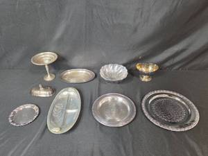lot 91 image: Assorted Silver Plated Serving Dishes and Bowls Collection