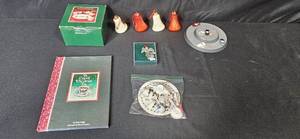 lot 147 image: Holiday Decor and Collectibles Assortment Including Christmas Ornaments, Tea Set, and Mini Cars