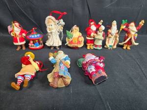 lot 178 image: Collection of Santa Claus Christmas Ornaments Assorted Styles