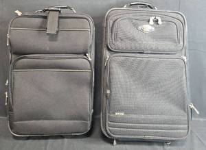 lot 202 image: Set of 2 Black Travel Suitcases Including Ricardo Beverly Hills