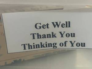 lot 254 image: Collection of Wood Mounted Rubber Stamps - Get Well, Thank You, Thinking of You - drawer not inc