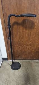 lot 301 image: Black Adjustable Gooseneck Floor Lamp with 27W Bulb Support