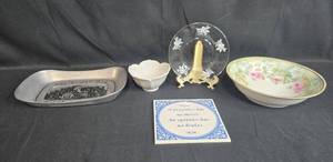 lot 323 image: Vintage Decorative Dishware and Ceramic Quote Plaque Collection Inc P.K. Silesia
