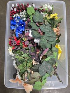 lot 358 image: Large Collection of Artificial Floral Arrangements and Decorative Stems