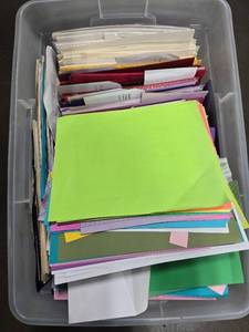 lot 370 image: Large Collection of Colored Craft Cardstock and Paper Sheets