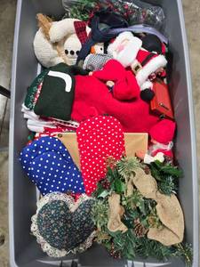 lot 374 image: Large Collection of Christmas Holiday Decorations and Stockings