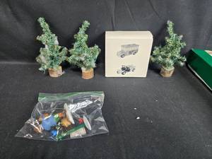 lot 379 image: Dept 56 New England Village Collection with Train Set, Trees, and Accessories
