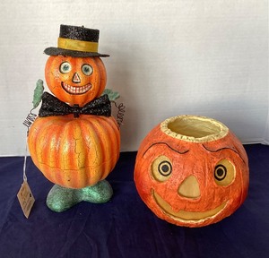 lot 15 image: Dept. 56 Jack-o-Lantern and Candy Bowl