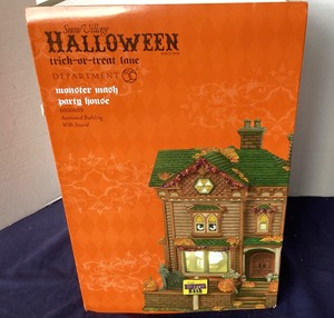 lot 34 image: Dept. 56 Halloween Monster Mash Party House