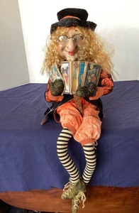 lot 37 image: Halloween Bookworm Witch Figure
