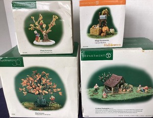 lot 92 image: Group of Dept. 56 Autumn Decor  Accessories