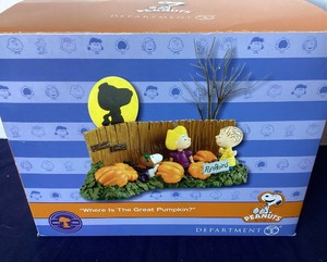 lot 124 image: Dept. 56 Peanuts Halloween Where is the Great Pumpkin