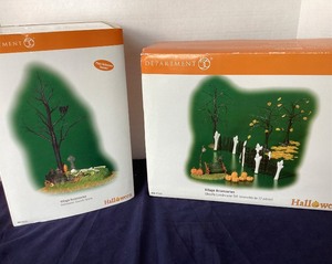 lot 153 image: Dept. 56 Halloween  Ghostly Landscape Set and Halloween Sounds Scene