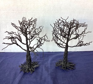 lot 130 image: Pair of Bare Branch Halloween Trees