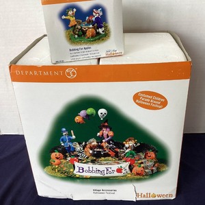 lot 156 image: Dept. 56 Halloween Festival and Bobbing for Apples