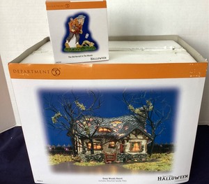 lot 161 image: Dept. 56 Halloween Deep Woods Haunt and The Old Hermit in the Woods