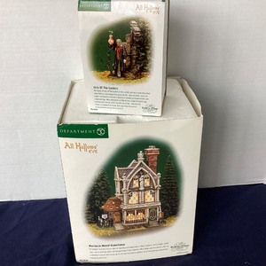lot 162 image: Dept. 56 Halloween Mordecai Mold Undertaker and Jack-o-Lantern