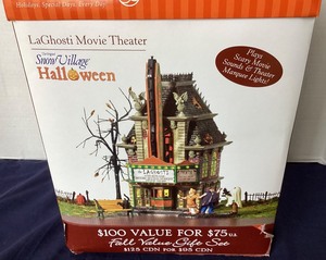 lot 177 image: Dept. 56 Halloween LaGhosti Movie Theatre