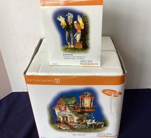 lot 182 image: Dept. 56 Halloween Witchs Brew Pub and Brew Ha Ha