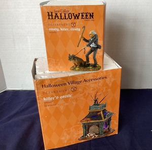 lot 184 image: Dept. 56 Halloween Killers Castle and Steady Killer, Steady