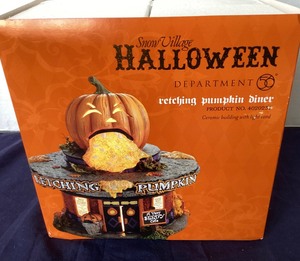 lot 218 image: Dept. 56 Halloween  Retching Pumpkin Diner