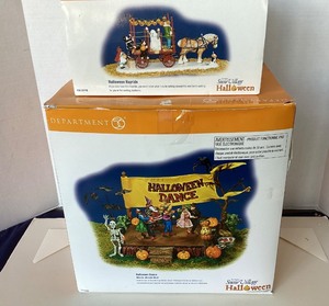 lot 260 image: Dept. 56 Halloween Halloween Dance (musical) and Halloween Hayride