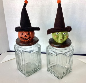 lot 284 image: Pair of Halloween Counter Jars