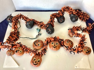 lot 286 image: Two Strings of Lighted Halloween Garland