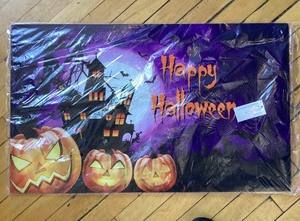 lot 288 image: Halloween Doormat, Placemats and Beaded Coasters