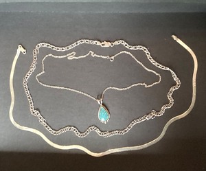 lot 63 image: Trio of Sterling Silver Necklaces
