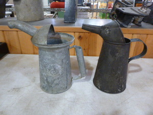 lot 40 image: 2 vintage Oil Pitchers