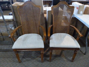 lot 52 image: 2 Dining Captain Chairs