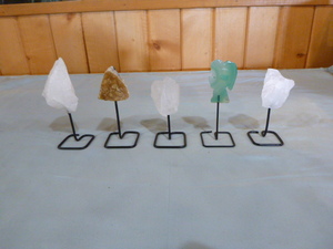 lot 64 image: 5 Crystals on Stands