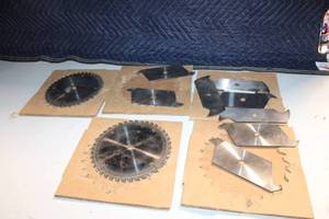 lot 13 image: Collection of Industrial Saw Blades and Cutting Tools