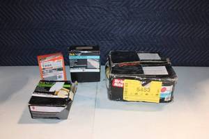 lot 36 image: Assorted Nails and Deck Screws Lot - Joist Hanger Nails, Plastic Cap Nails, Trimhead Deck Screws