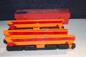 lot 39 image: Set of 3 Foldable Emergency Roadside Reflective Warning Triangles with Red Case
