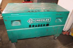 lot A-47 image: Greenlee Braden Heavy Duty Jobsite Tool Box on Casters 48x25x32 Inches