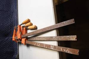 lot 70 image: Set of 3 Pony 4503 30-Inch Bar Clamps with Wooden Handles