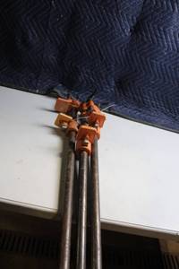 lot 74 image: Set of 3 Heavy Duty Pipe Clamps