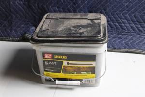 lot 84 image: Box of 3,886 Grip Rite 8D 2-38 Inch Sinkers Nails 30 lbs