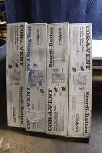 lot 87 image: Lot of 4 CORA-VENT Sturdi-Batten Siding Vent Boxes