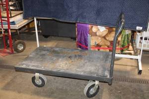 lot A-98 image: Heavy Duty Flatbed Utility Cart with 48x30 Inch Platform