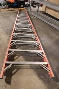 lot 101 image: Werner 12 ft Fiberglass Ladder 300 lb Capacity