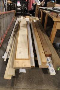 lot 102 image: Assorted Lumber and Molding Lot Including Boards and Trim Pieces