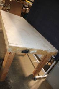lot 110 image: Heavy Duty Wood Shop Workbench 84x36 Inches