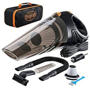lot 13 image: 12V High-Powered Handheld Vacuum with Detailing Attachments - Travel Case Included for Car or Home