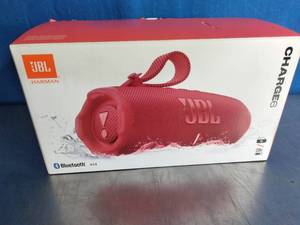 lot 8 image: JBL Charge 6 Portable Bluetooth Speaker - Red