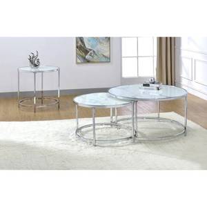 lot 3 image: Round nesting COCKTAIL TABLES and Round END TABLE