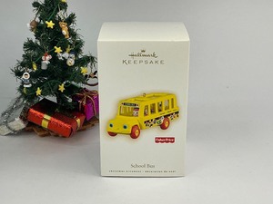 lot 23 image: 2009 Fisher Price School Bus Hallmark Keepsake ChristmasOrnament