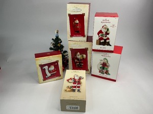 lot 45 image: 6 Santa Hallmark Keepsake Christmas Ornaments